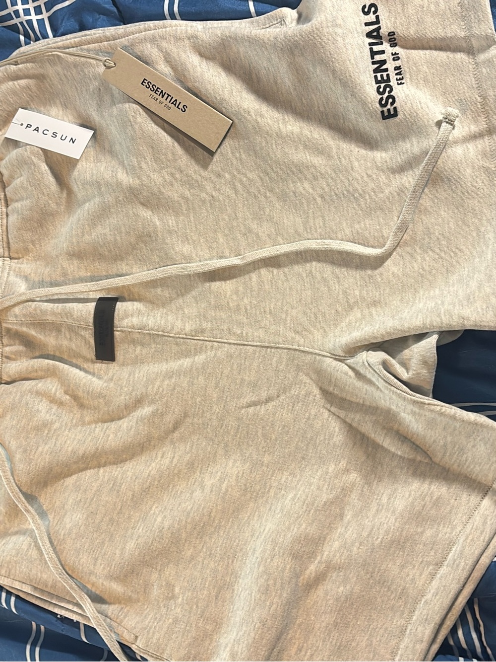 Fear of God ESSENTIALS Heather Light Beige Crewneck Tagged Sweatshirt